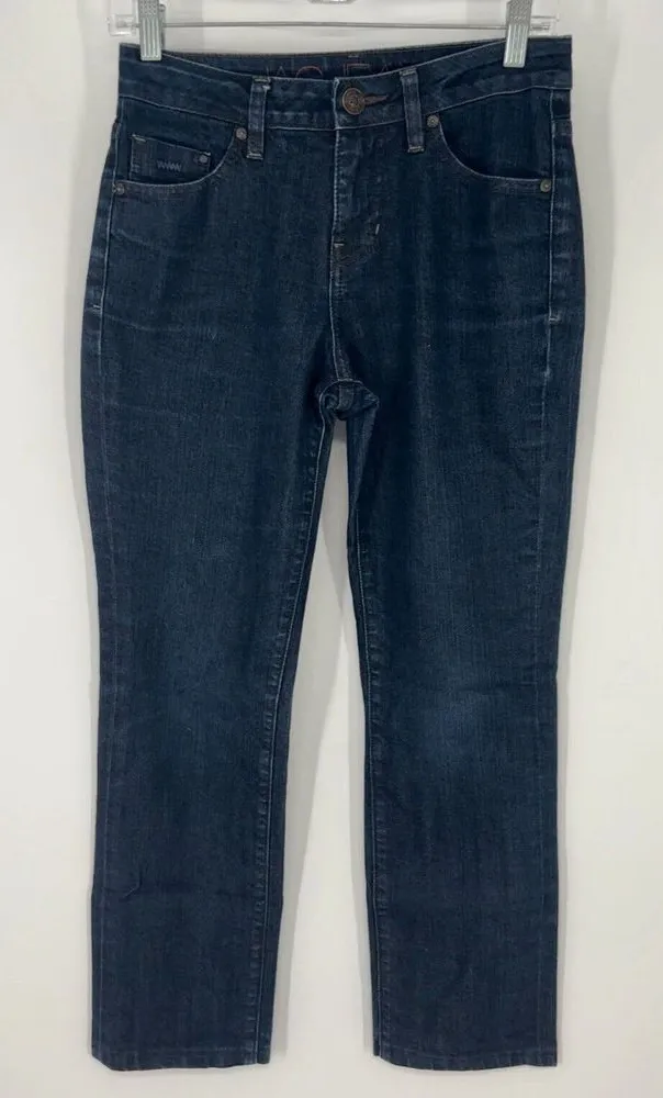 Jag Jeans Blue Dark Wash Mid Rise Straight Leg Stretch 28x28 Womens Size 4 - Image 1