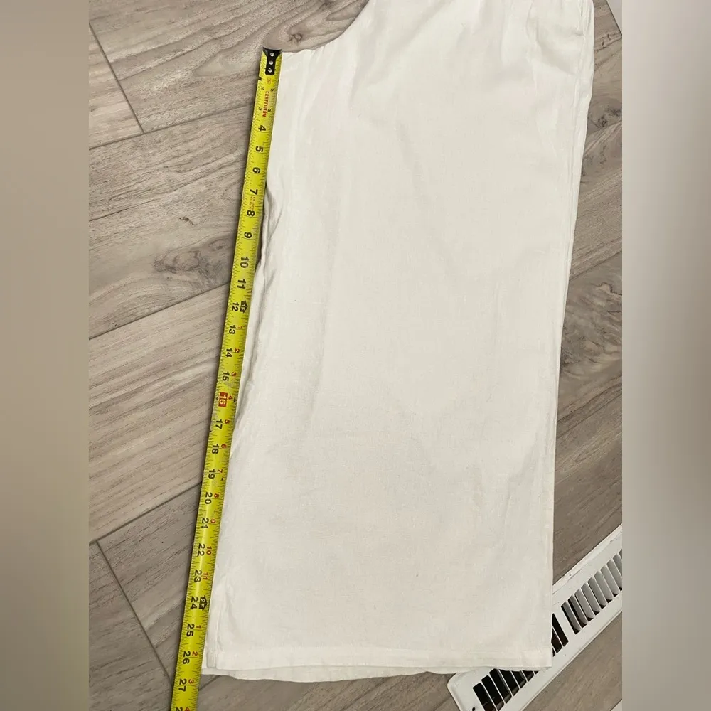 AVA & VIV Plus Size  Pants White‎ Linen Drawstring Pants
Size XXL - Image 10