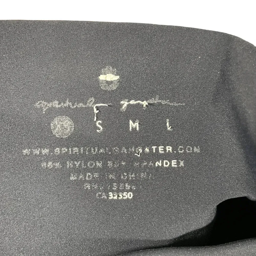 Spiritual Gangster Essential High Waist Rainbow Striped Leggings Black Size XS‎ - Image 10