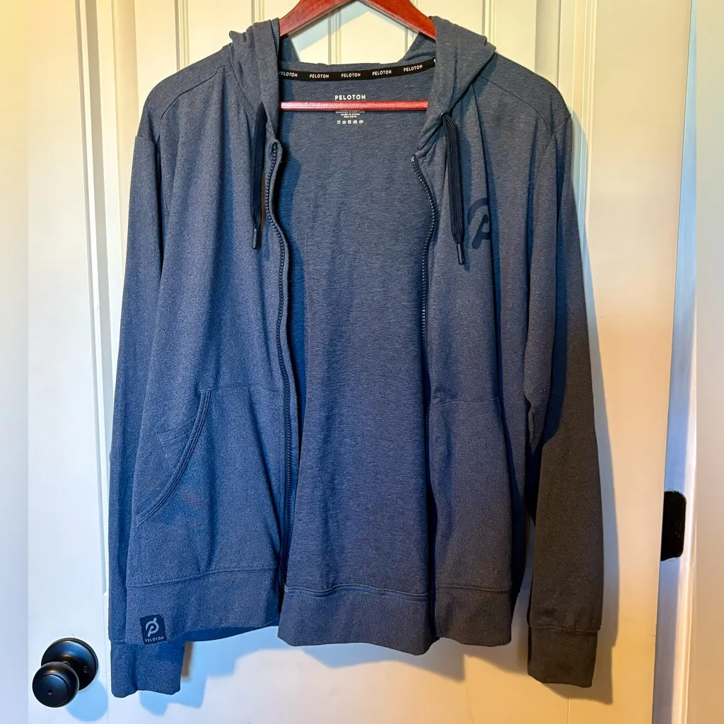 Peloton Blue Dreamblend Relaxed Full Zip Hoodie Sweathshirt - Image 7