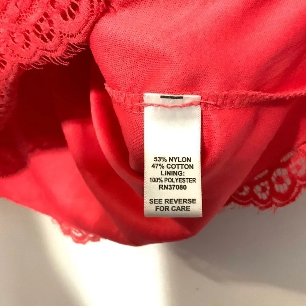 Cato XL red lace almost crop top length lined - Image 6