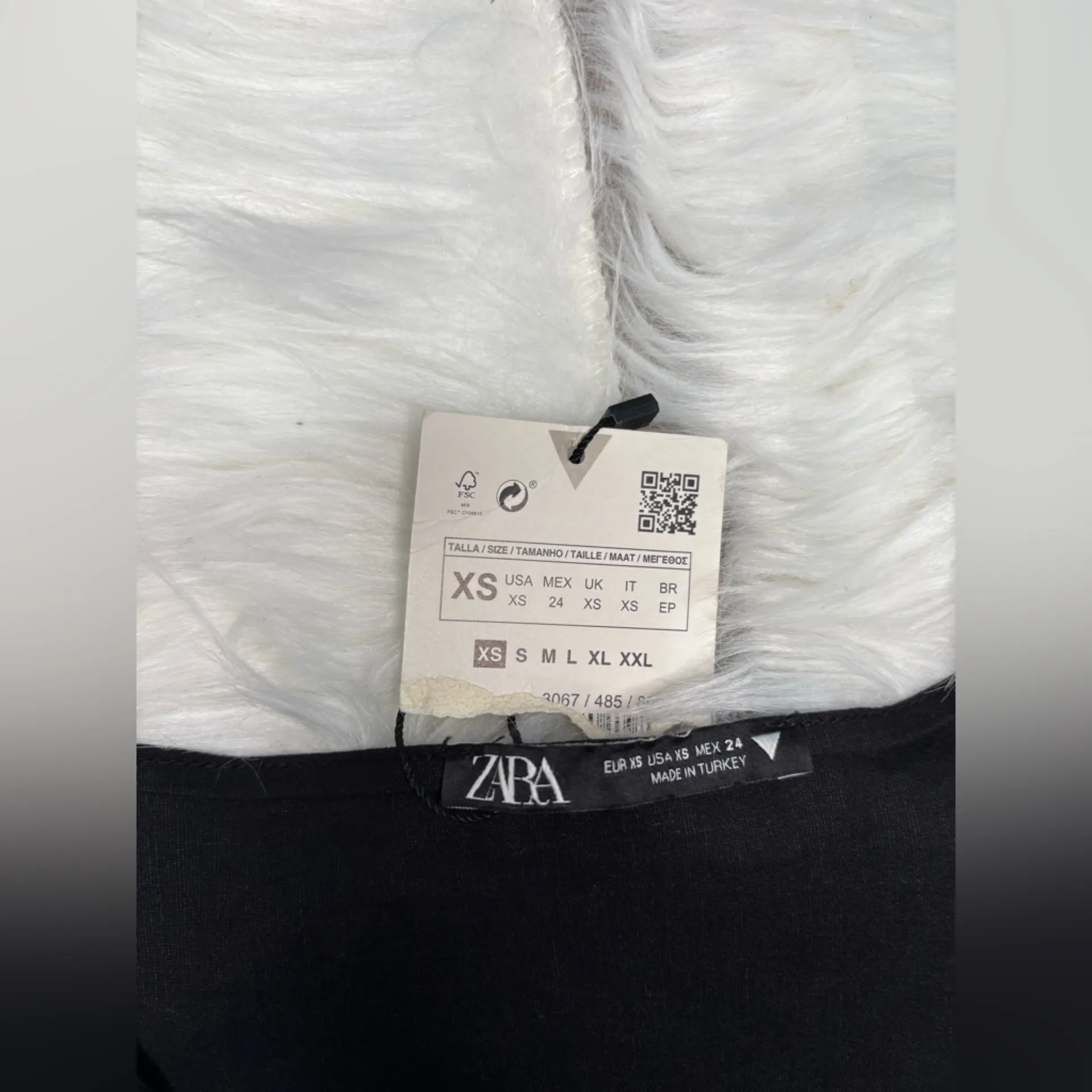 Zara Black Wrap Blouse Size XS - Image 4