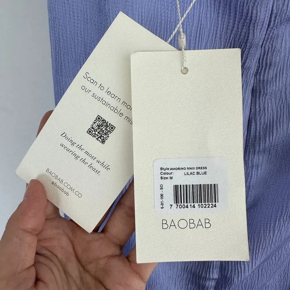 BAOBAB Maxi Dress Medium Lilac Blue Amorino Gown Embellished Goddess Evening - Image 10