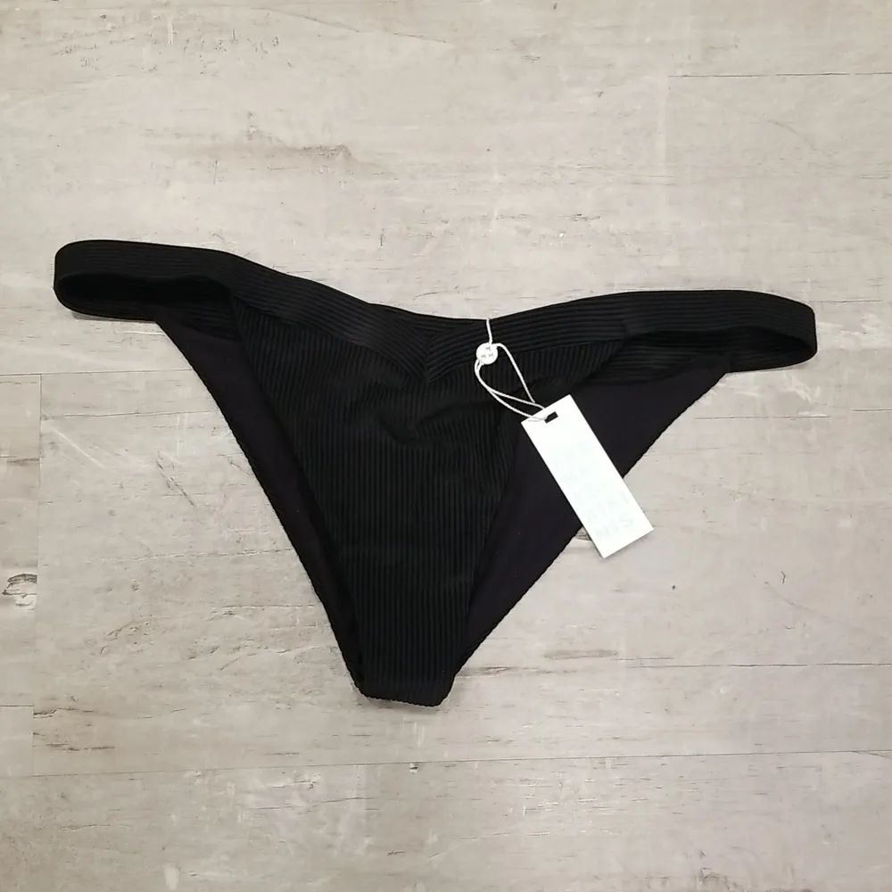 💕FRANKIE'S BIKINIS💕 Grace Cheeky Ribbed Bikini BOTTOM ~ Black XL NWT - Image 9