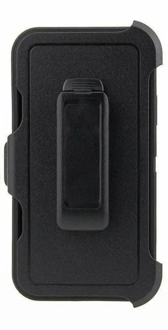 iPhone XS X Dual Layers Shock Defender Case W/Belt Clip Black - Image 7