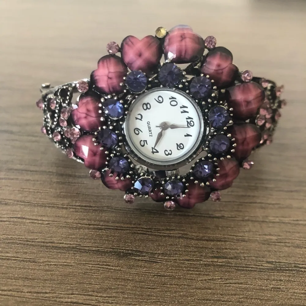 Beaded bracelet watch Silver - Image 3