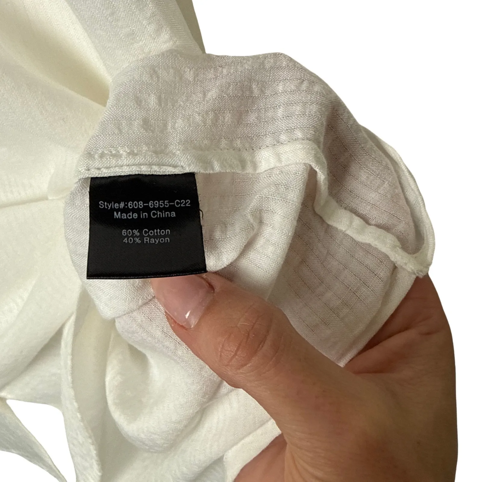 Jenni Kayne Ivory Oversized Beach Shirt Dress XXL Sheer Cotton Blend - Image 8