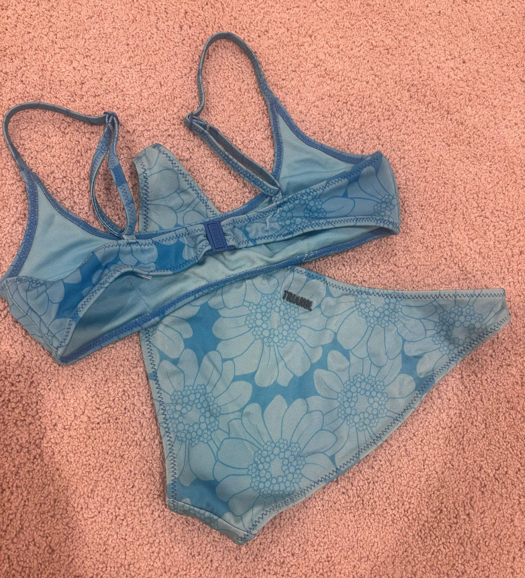 Triangl Blue Floral Bikini set - Image 2