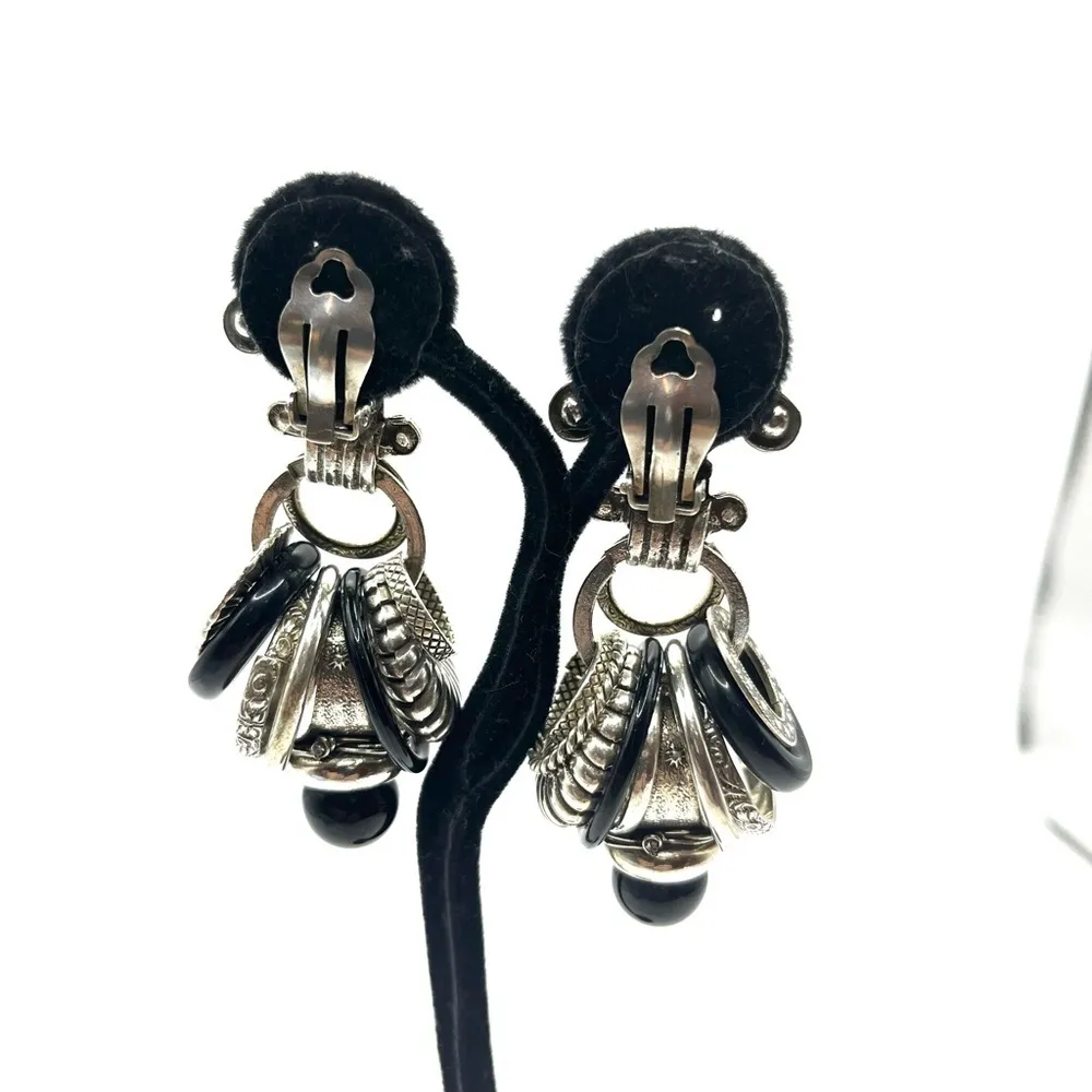 St Tropez Signed Ring Charms Dangling Earrings Designer Runway Coutu… - Image 6