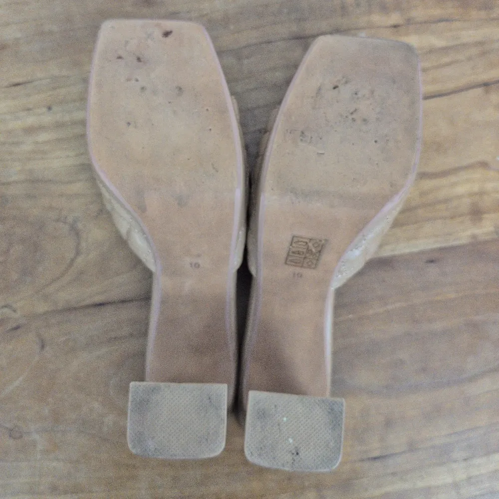 Jeffrey Campbell Quilted Leather Platform Heeled Sandals Size 10 - Image 2