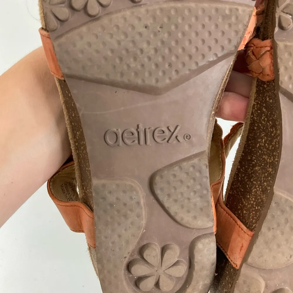 Aetrex Reese Braided Leather Strappy Sandals Size 9 - Image 7