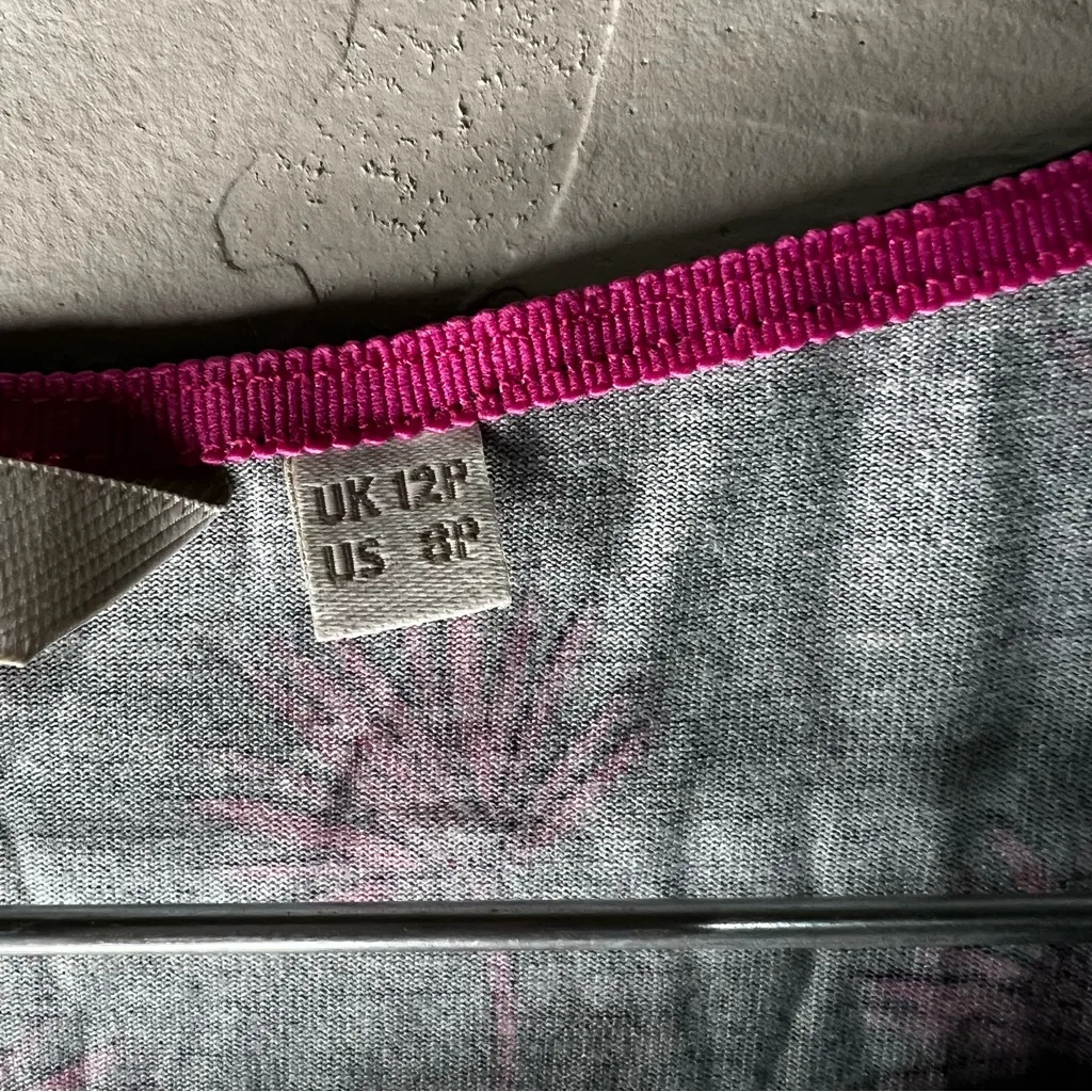 Boden Amelia Green Pink Palm Jersey Knit Petite Dress Size 12P - Image 8