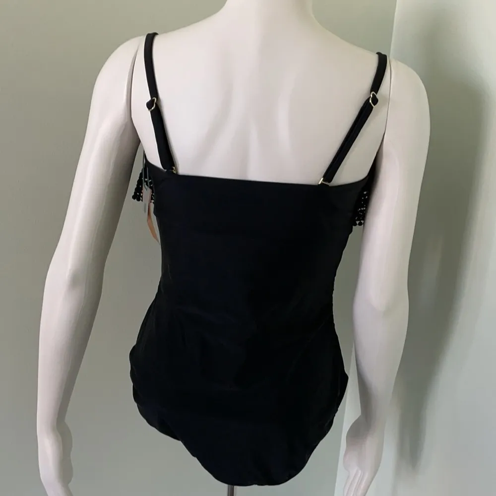 Kona Sol, Crochet Flounce Bandeau Swimsuit NEW Med - Image 8