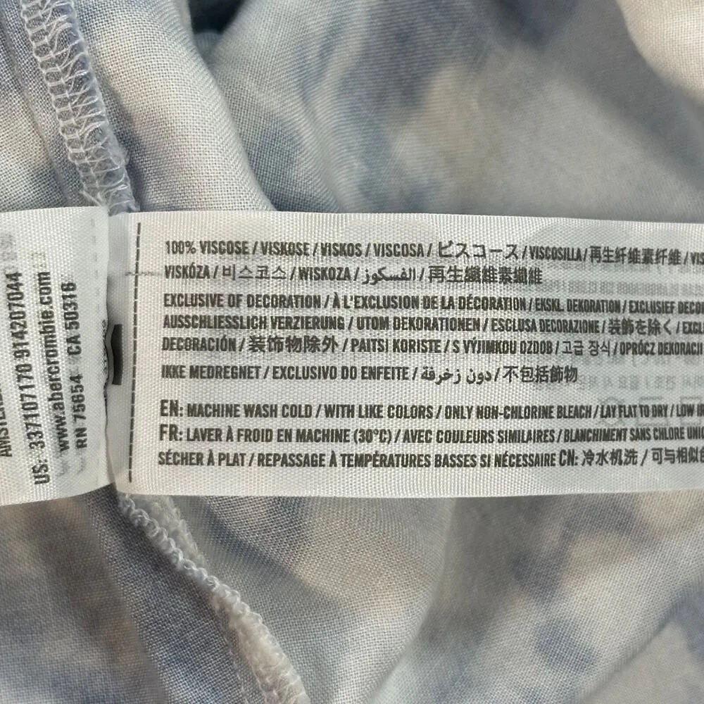 Hollister Halter Top Blue Sky Elastic Crop Waist Size X-Small Crochet Trim New - Image 9