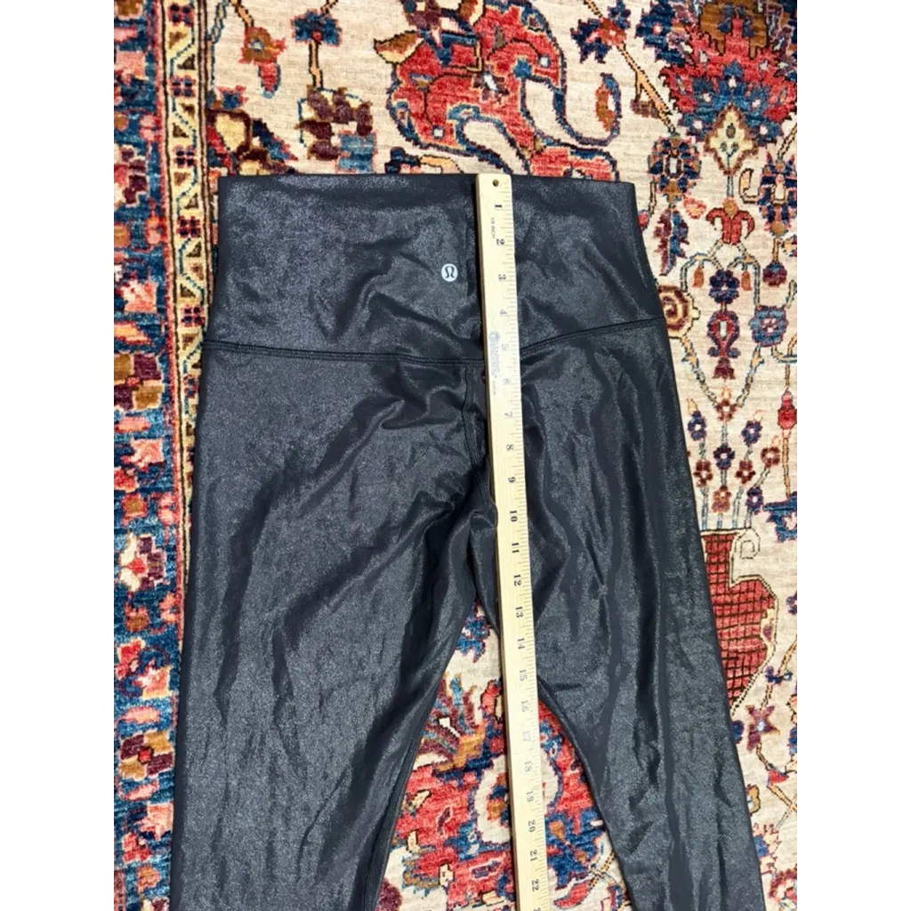 Lululemon Align High-Rise Pant 25" in Shine Radiate Foil Print Black Size 8 - Image 7