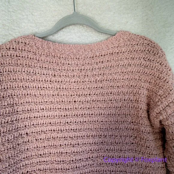 Joie blush pink cotton blend sweater‎ slit sleeve, women size XS - Image 9