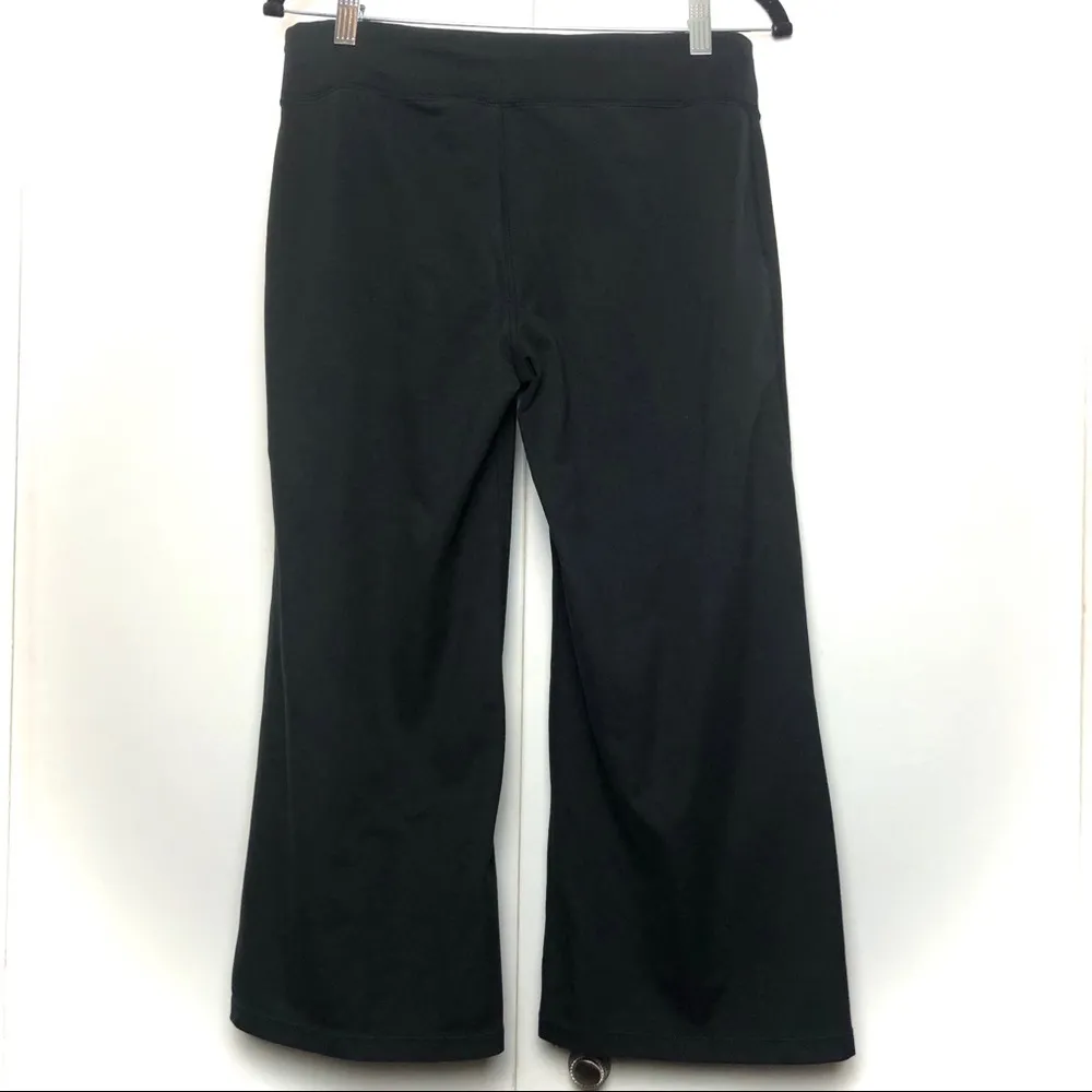 Lucy Black Cropped Flare High Waisted Leggings - Image 3