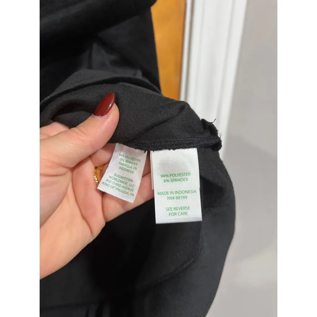 Lilly Pulitzer Belinda Off Shoulder Velour Sweatshirt Black XXL Holiday Top - Image 3