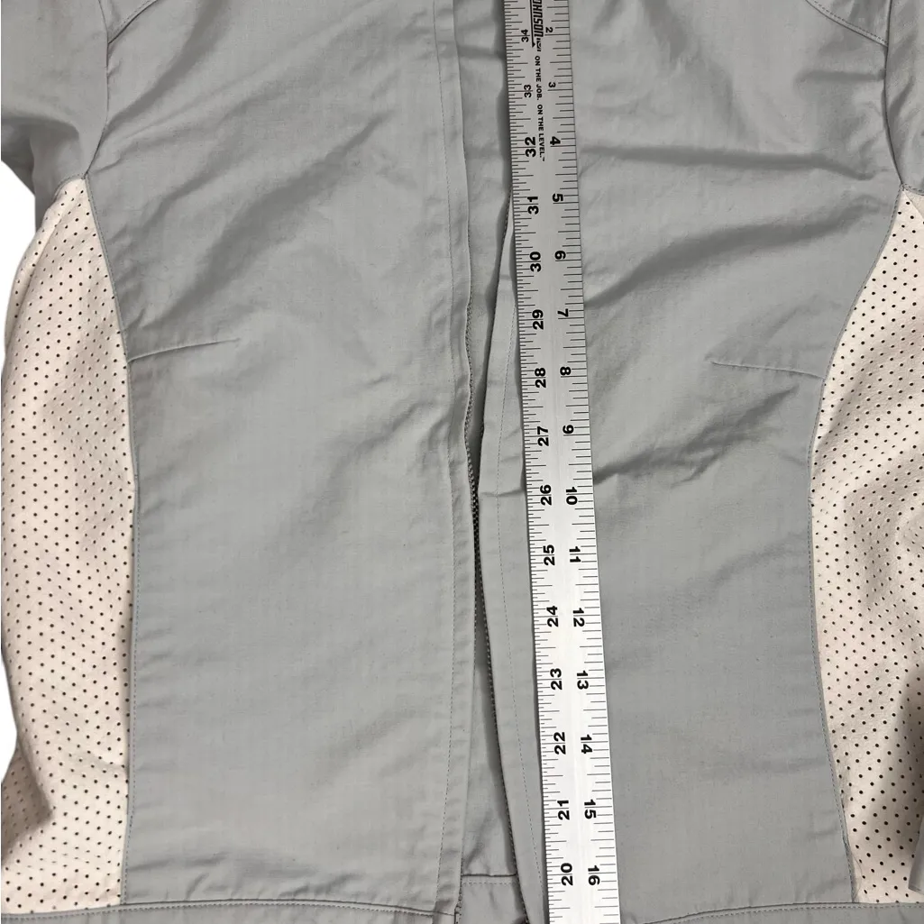 Worth Jacket Womens Size 2 Color Zip Up Racer Moto Zippers Light Gray & White - Image 7