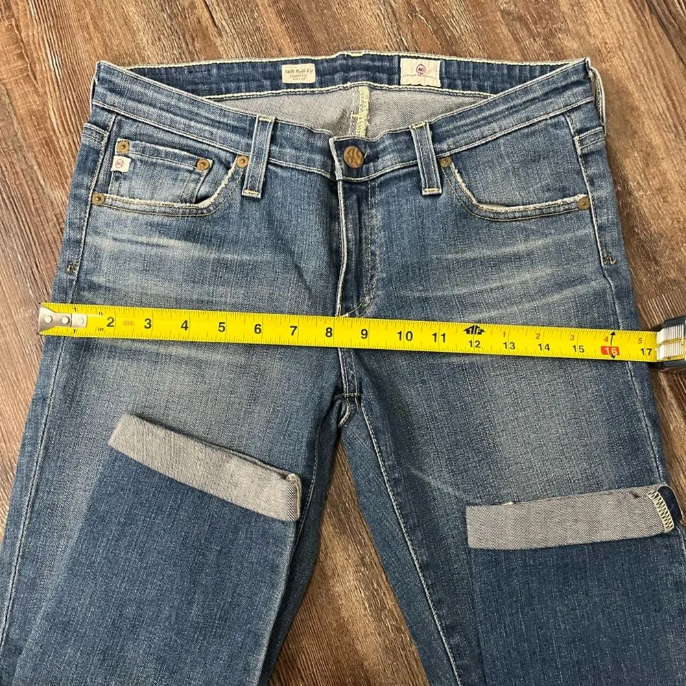 Adriano Goldschmied AG Cigarette Stilt Rollup Denim Jeans Size 28R - Image 5