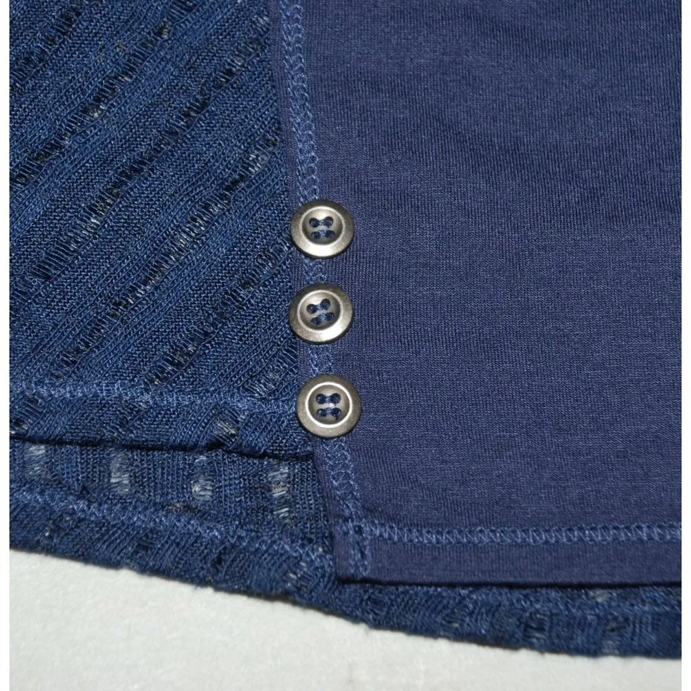 Simply Noelle Ladies Blue Shirt Top Size XXL 16 18 3/4 Sleeve Stretch Tunic - Image 4