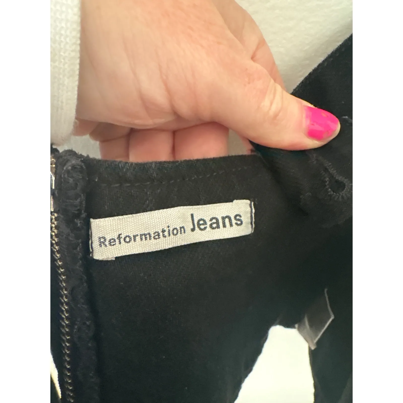 Reformation Jeans Denim Crop Top Size 6 - Image 2