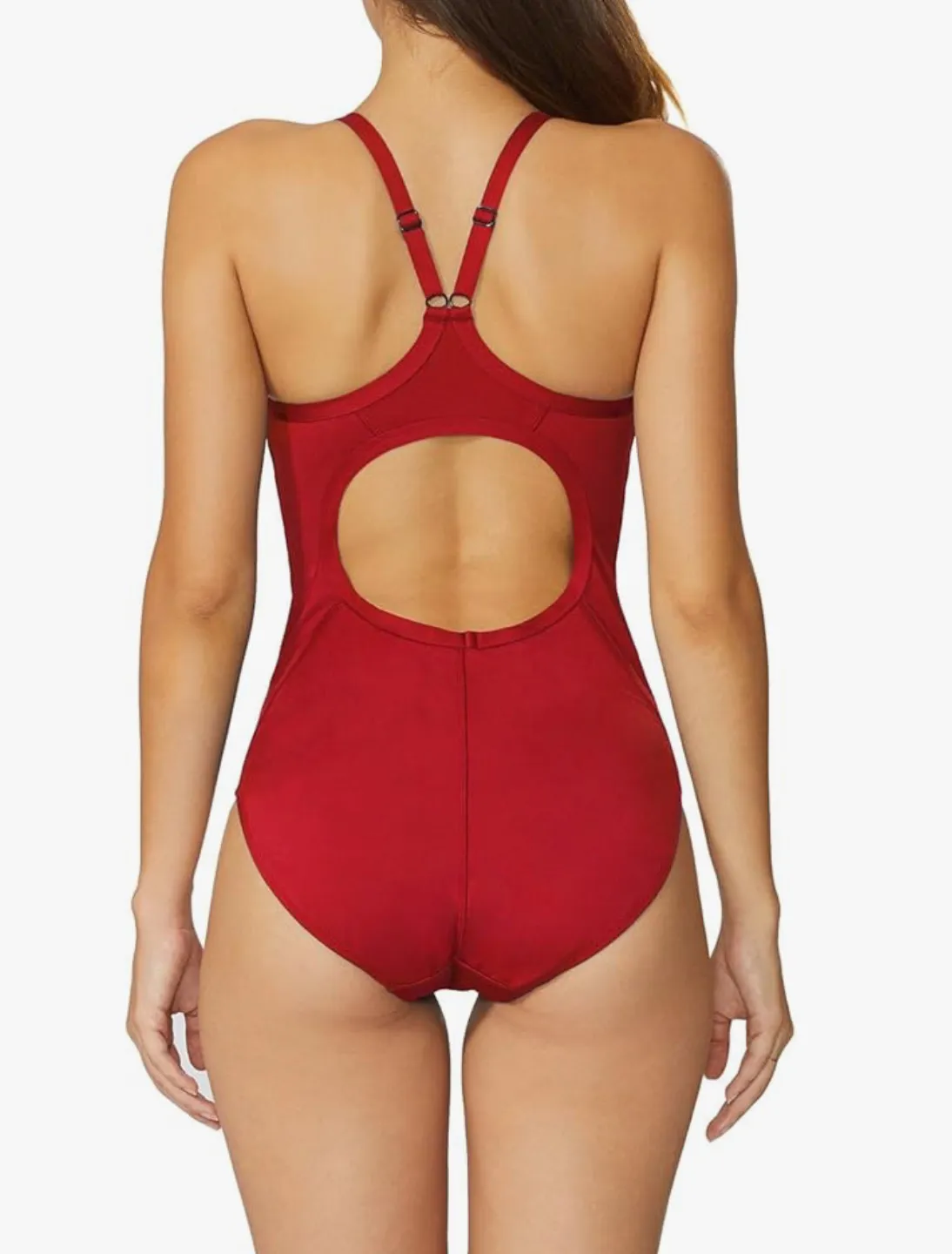 Red One Piece Swimsuit - Image 2