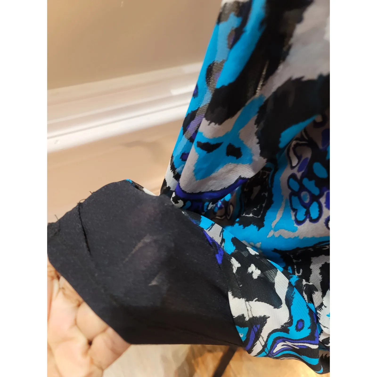 INC International Concepts Top Women's XL Multicolor Beaded Print Long Sleeve - Image 12