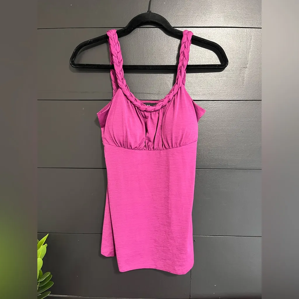 I.N. Braided Flowy Padded Sleeveless Shirt Women’s Tank Top Classy Sz M EUC - Image 2