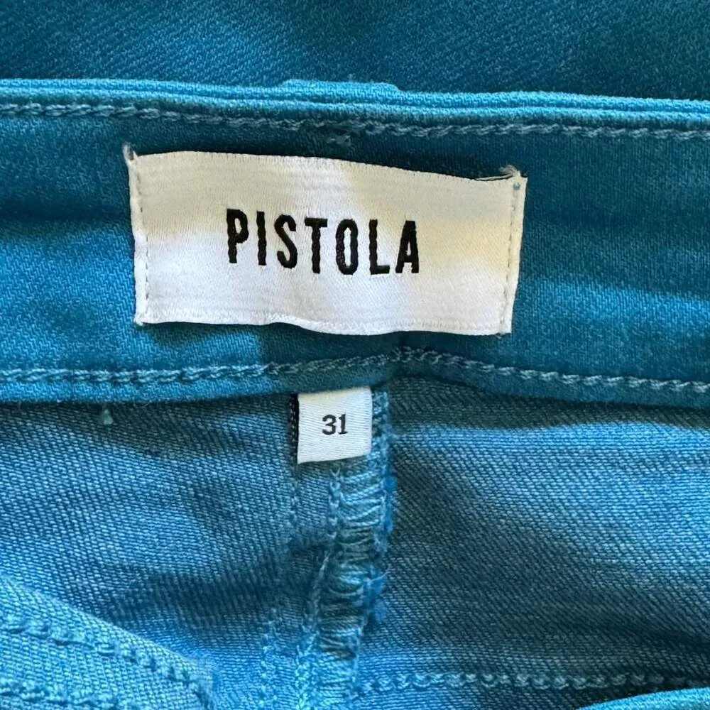 PISTOLA Colored Denim Skinny Ankle Jeans Belize Bright Blue Pants NWT Sz 12  31W - Image 5