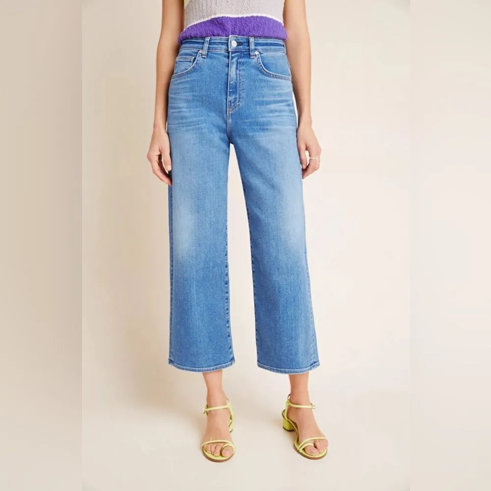 NEW Anthropologie CQY Sunday Ultra High-Rise Cropped Wide-Leg Jeans Size 31 - Image 3