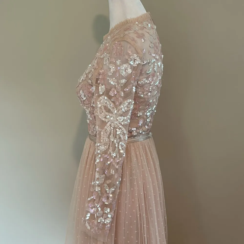 Needle & Thread Bhldn Tempest Beaded Sequin Bow Bodice Gown NWT Size 2 - Image 11