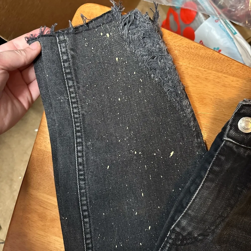 NWT IRO Gray/Black Serma Distressed Painted High-rise Straight Leg Jeans 27” - Image 2