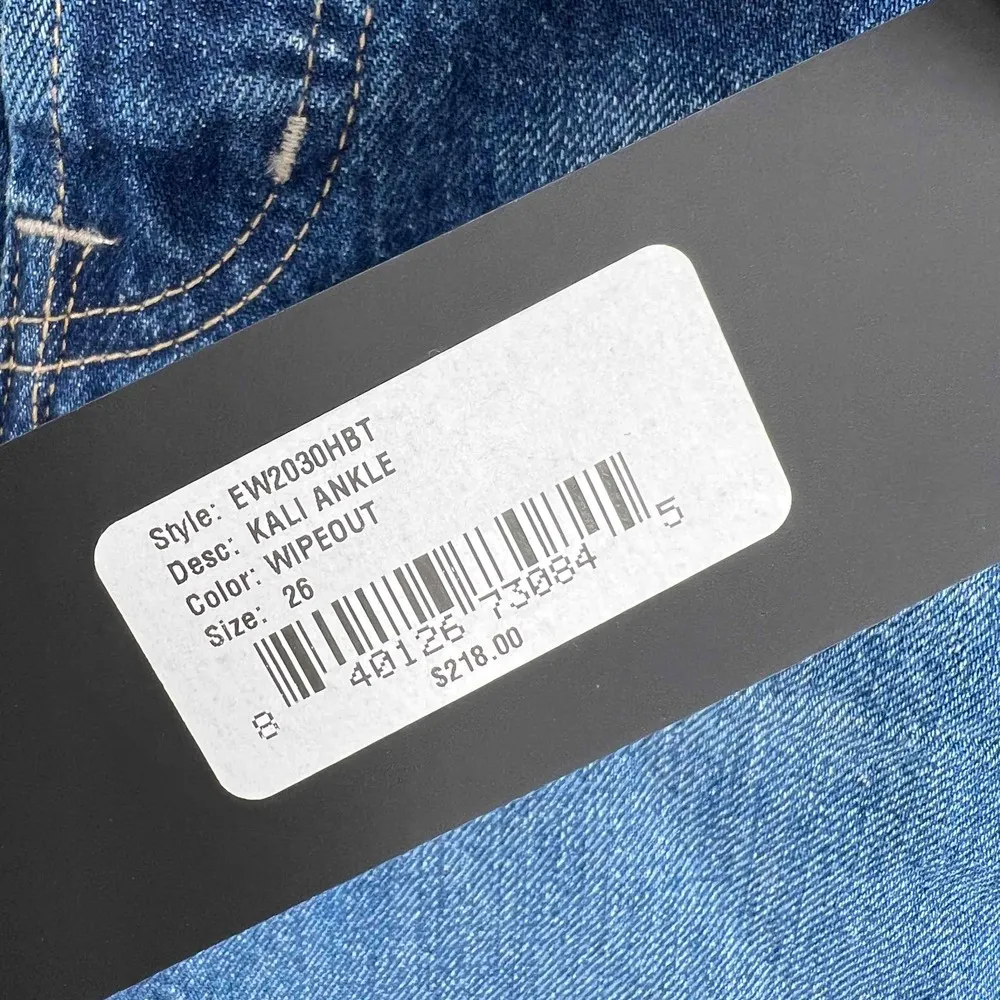 New Edwin Kali Ankle Vintage Straight Jeans Blue Denim Button Fly Women 26 - Image 6