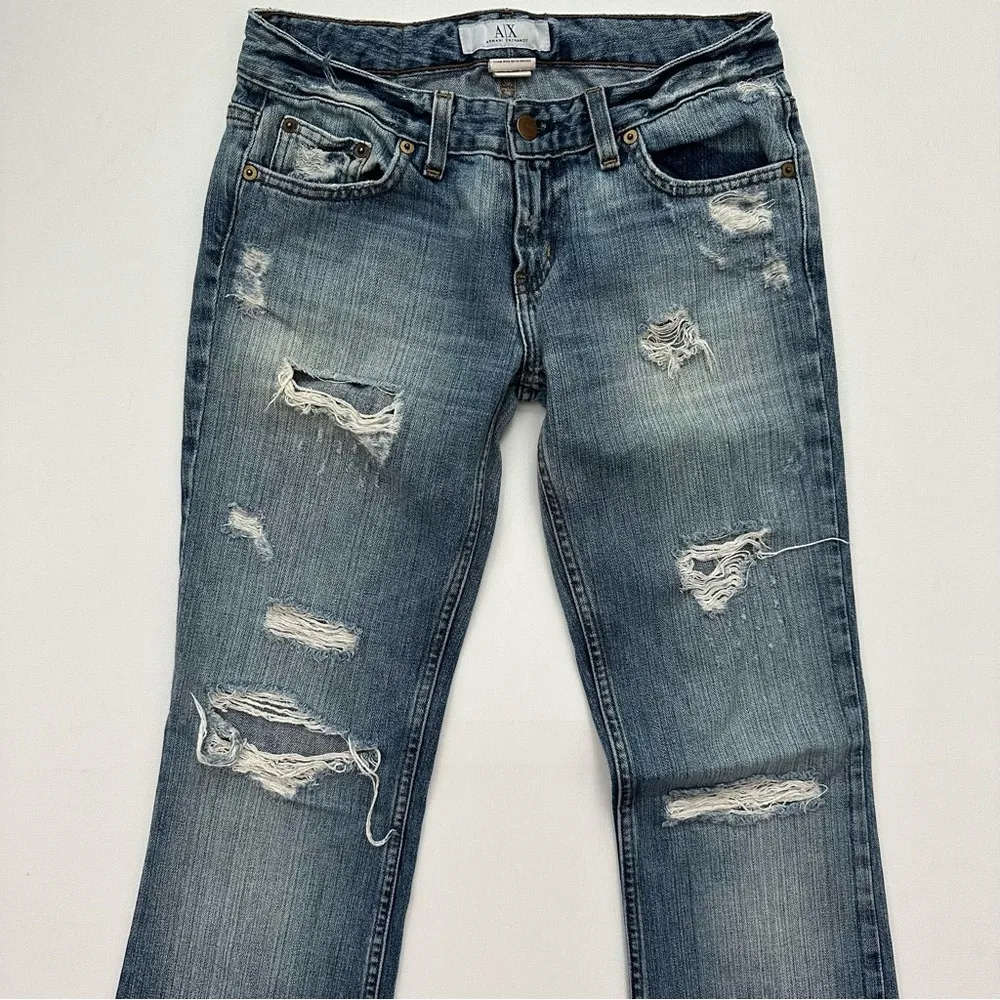 Armani Exchange  Women’s Distressed Bootcut Jeans Size 2 R - Image 3