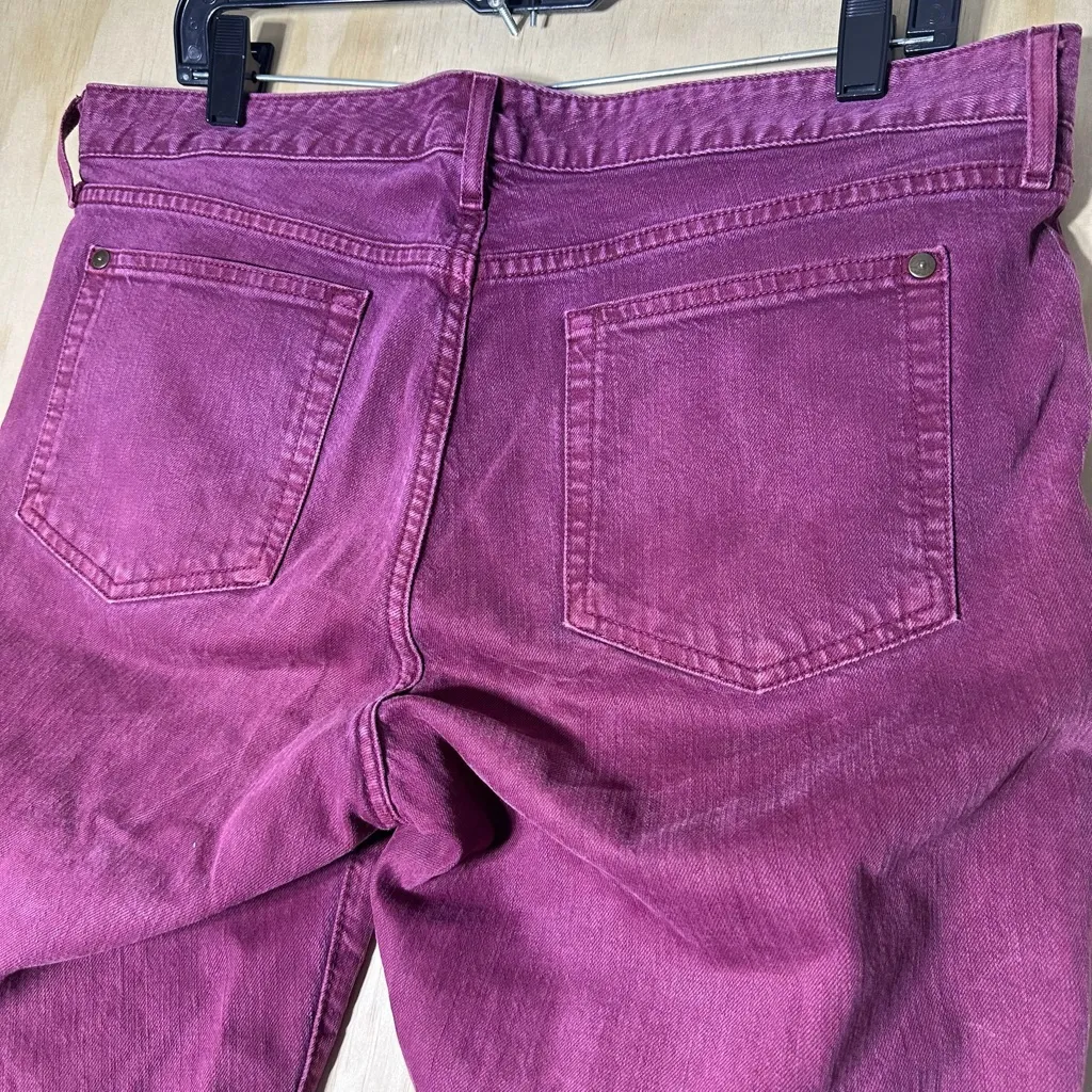 Eddie Bauer Classic Fit Slim Straight Maroon Jeans Size 12 - Image 9