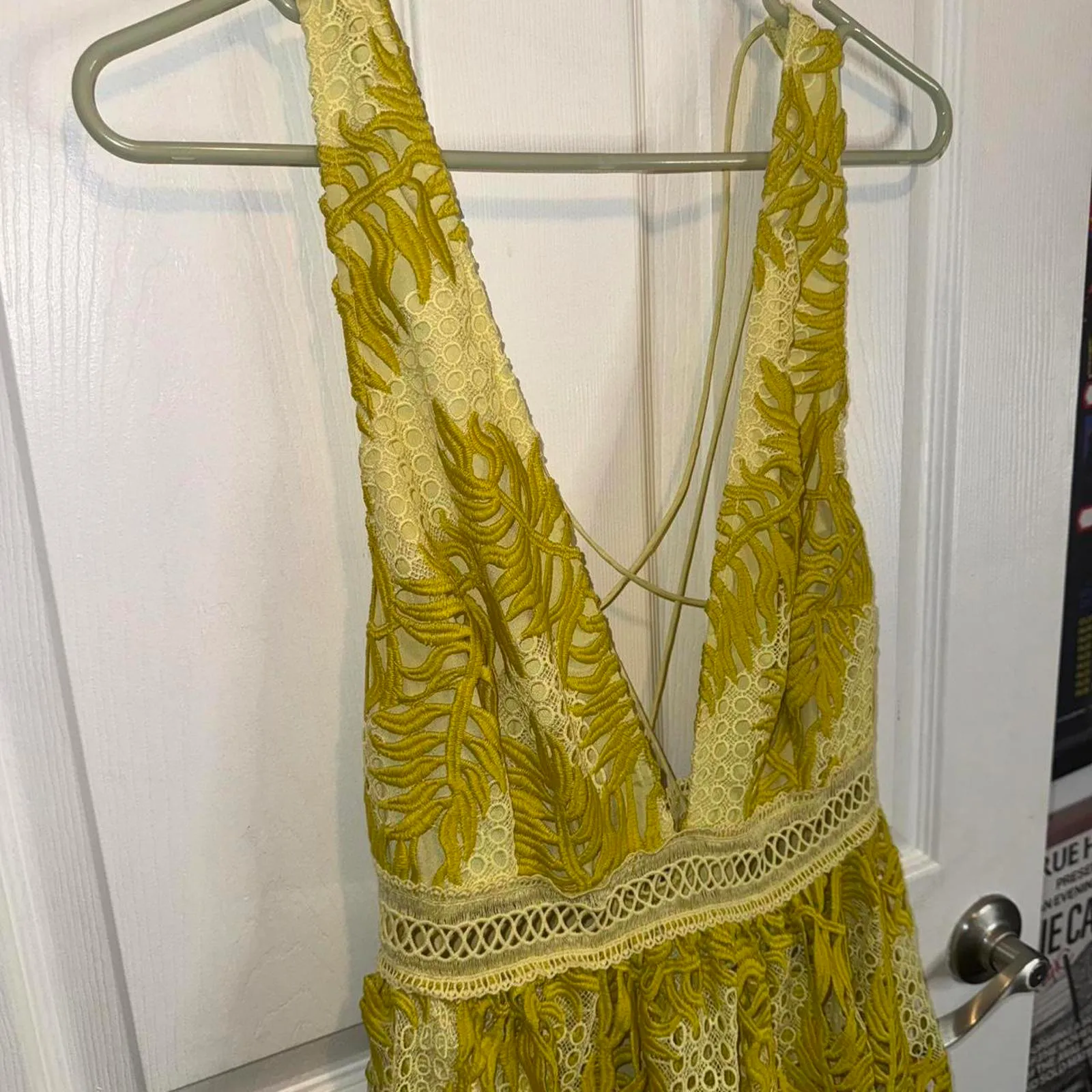 ASOS EDITION cutwork embroidered palm dress with maxi overlay - Image 3