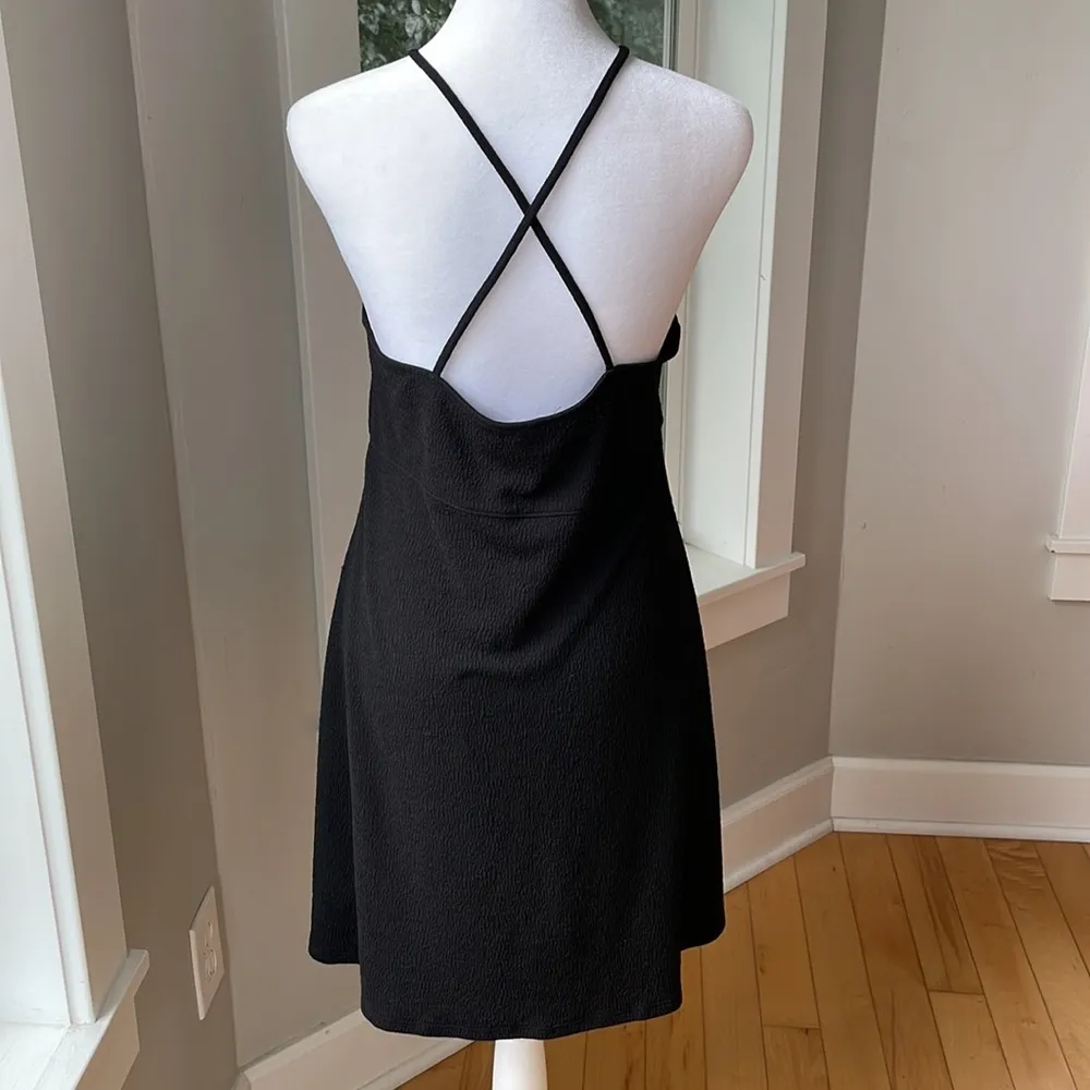 H&M Divided Black Mini Dress with Cutout Size Medium - Image 4