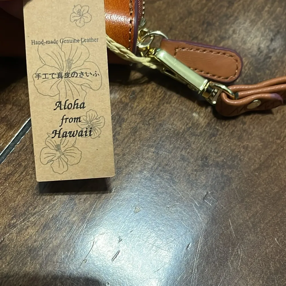 Floral Wristlet Hawaii Hibiscus Flower Embossed Leather Wallet Tropical NWT - Image 6