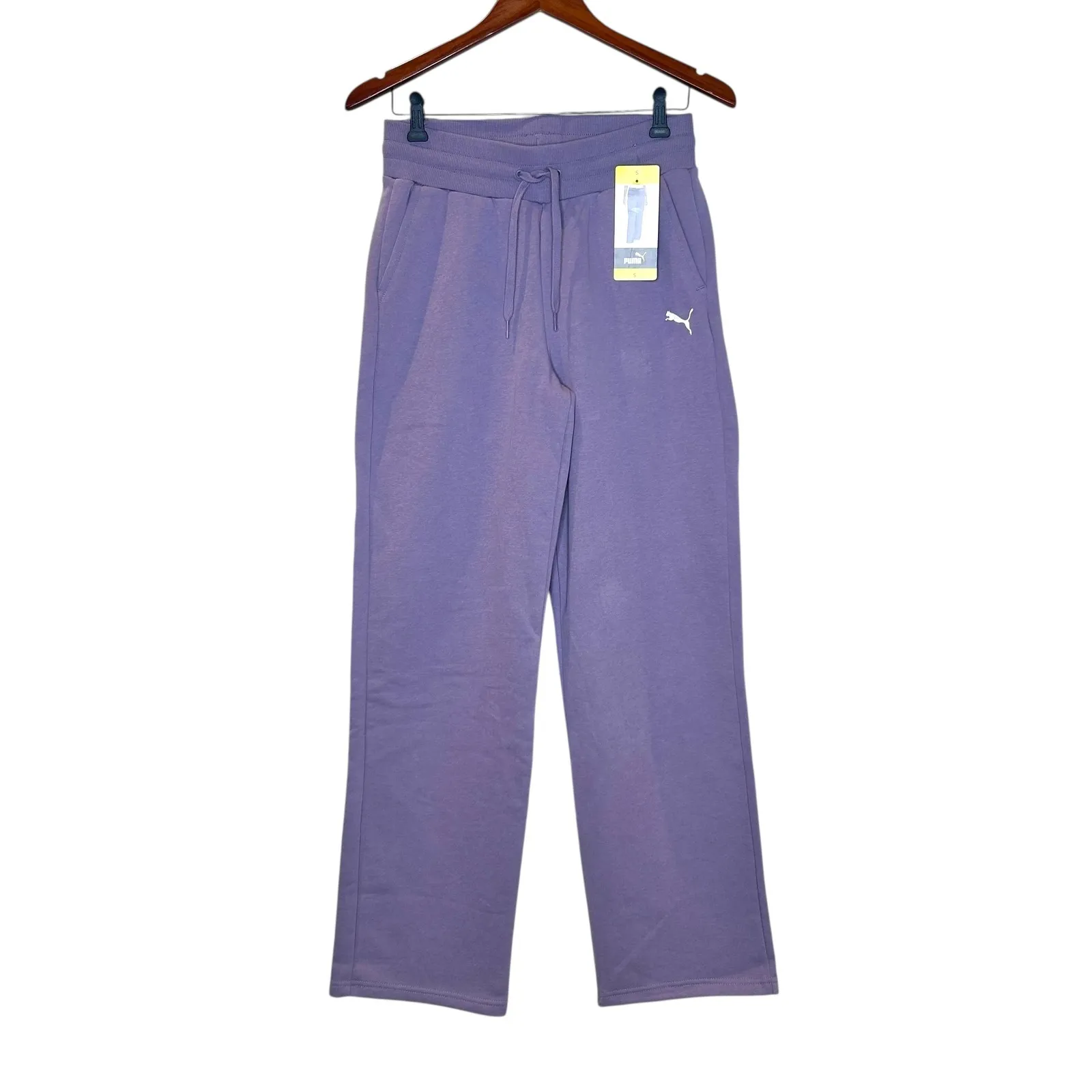 Puma Ladies Fleece Straight Leg Pant Purple Size S NWT - Image 2