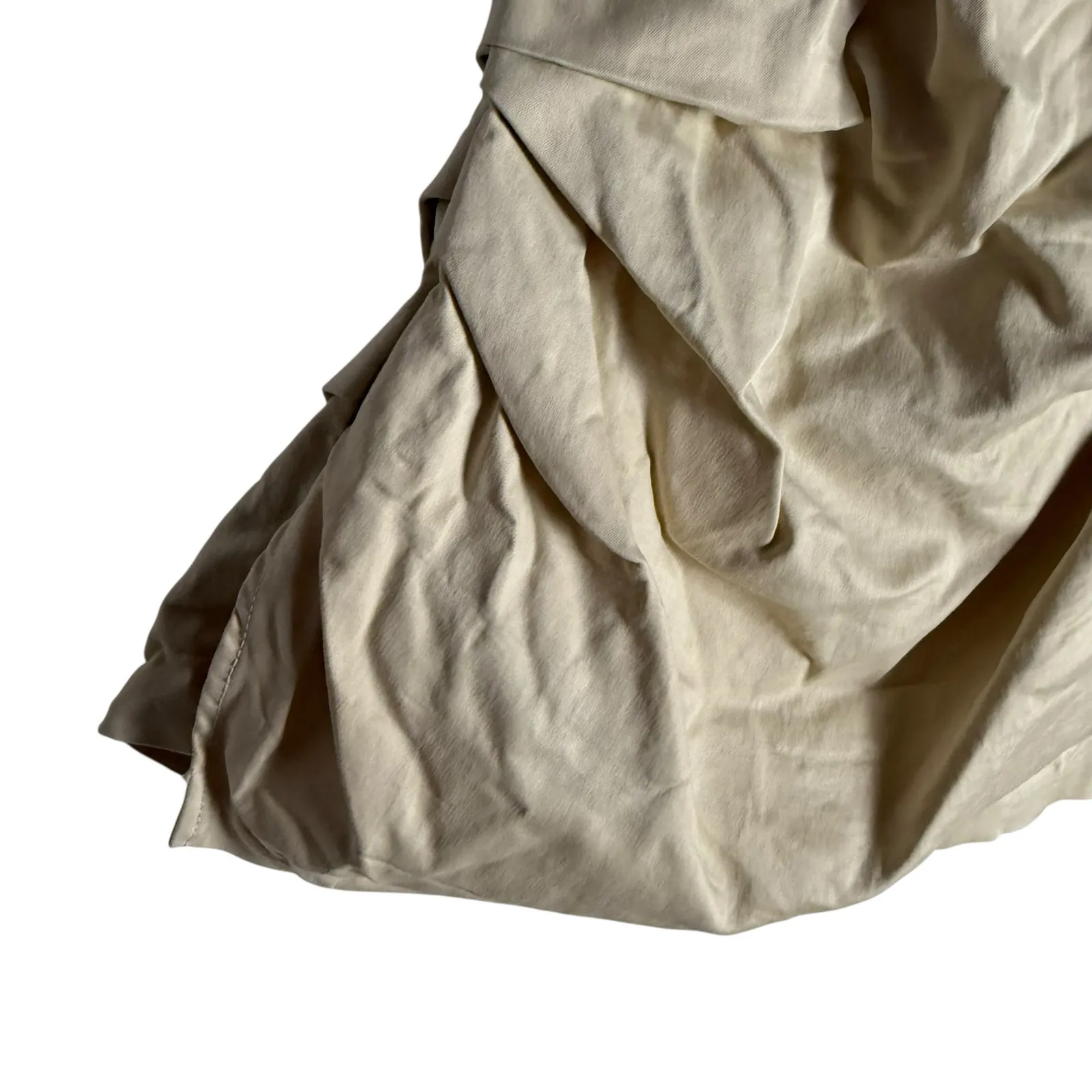 A.L.C. Charlotte Sateen Pleated Cream Sleeveless Halter Tank Top Size 8 - Image 10