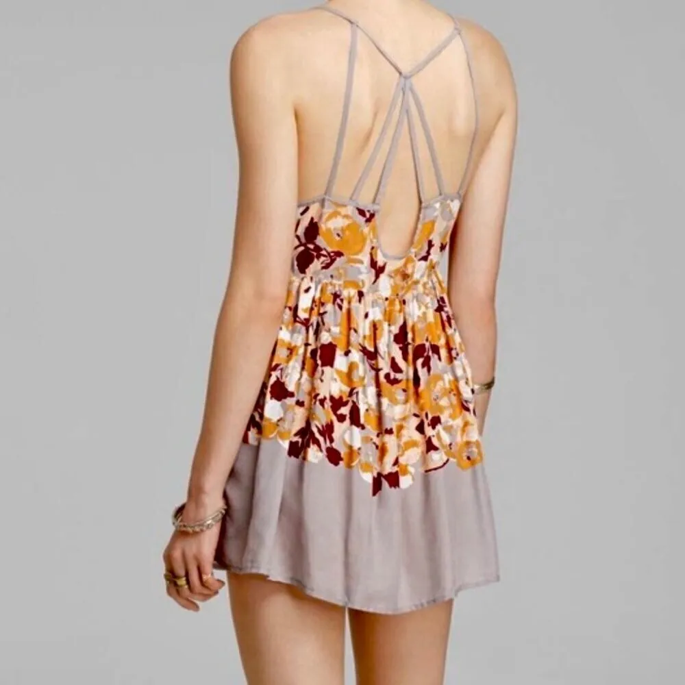 Free People Intimately Floral Slip Dress in Gray Romantic Dainty Boho Size Small - Image 2