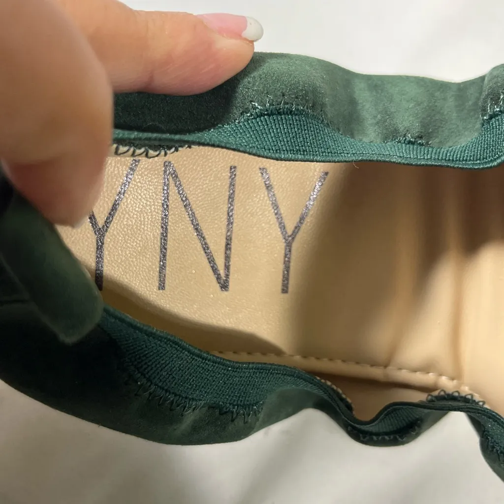 YOSI NEW YORK FOLDABLE TRAVEL BALLET FLATS WOMEN MICROSUEDE GREEN SZ 10 PREOWN - Image 10
