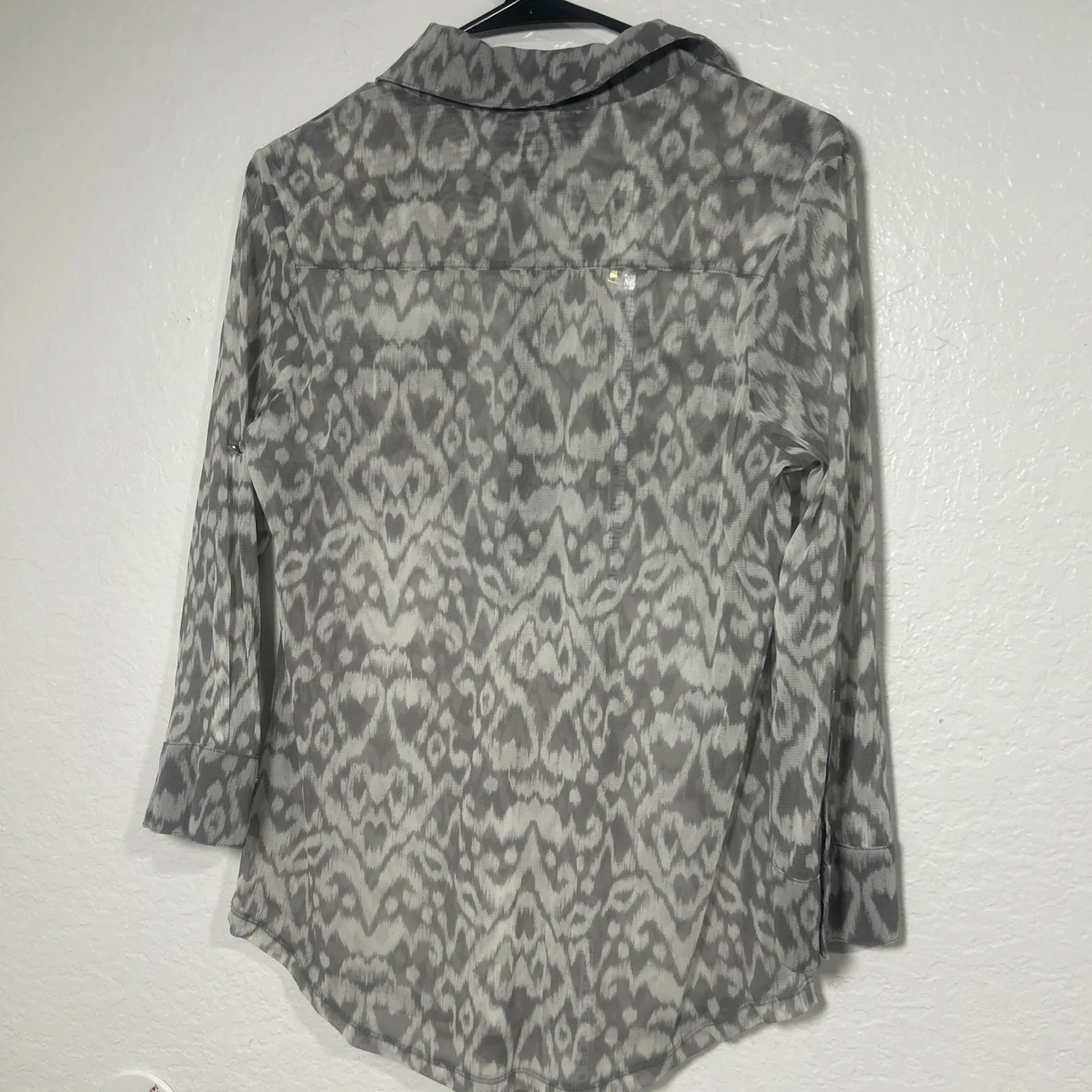 Inc‎ International Concepts Women's Blouse Size M , 100%polyester (191) Gray Size M - Image 8