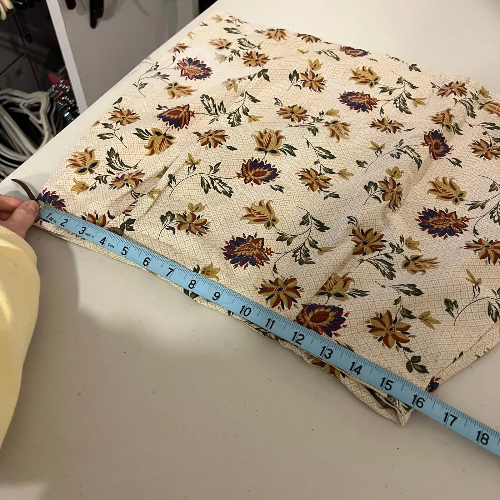 Vintage 90s White Stag Cotton Moody Floral Printed Wrap Mini Skirt Size 14 - Image 10