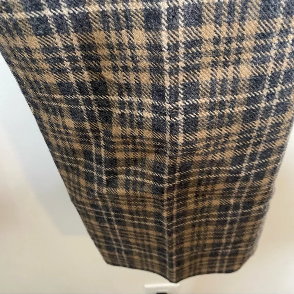 Marc Jacobs Wool Plaid Lined Wide Leg Crop Pants in size small - Image 9