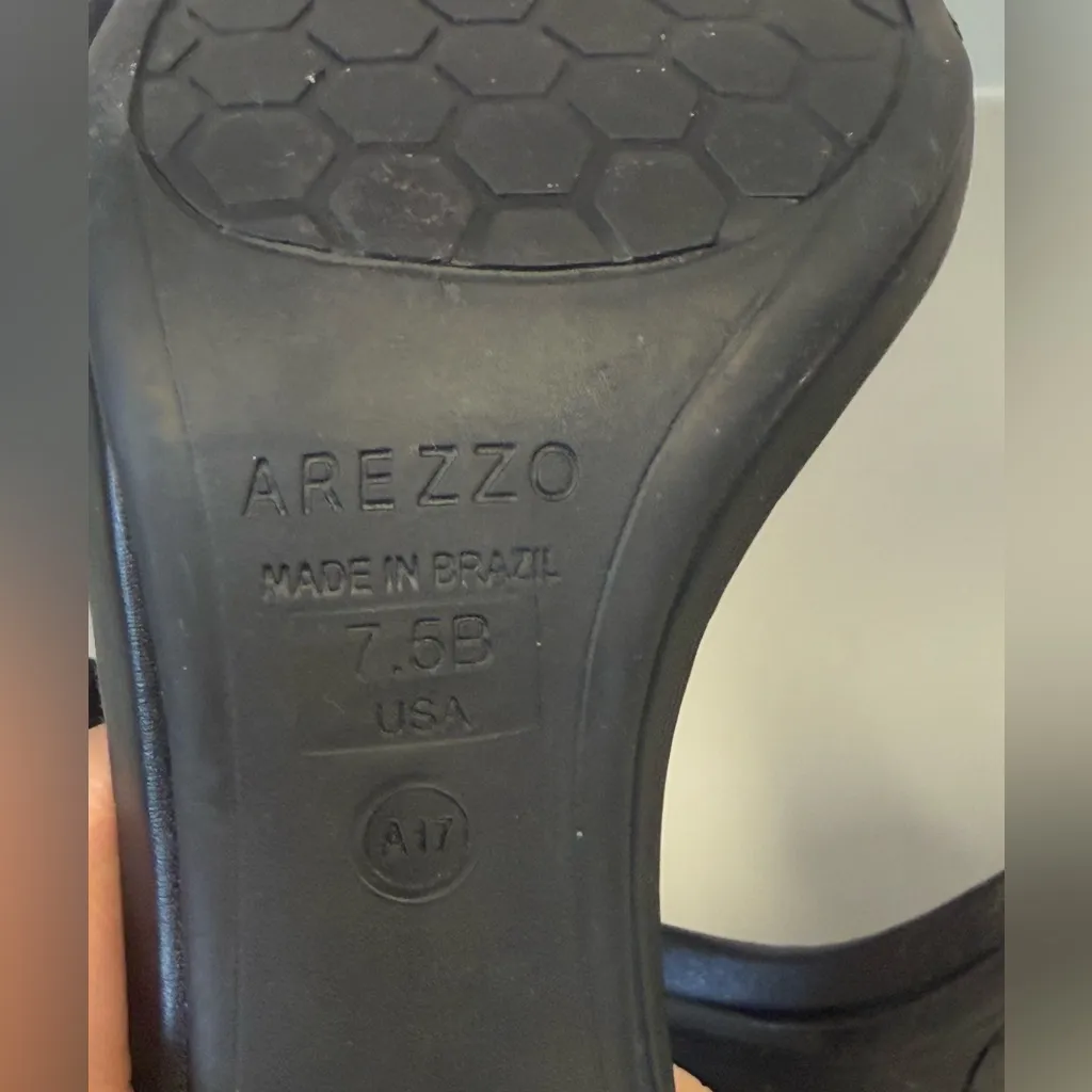 Arezzo Women's Size 7.5 Black Isabelli High Block‎ Sandals elegant - Image 8