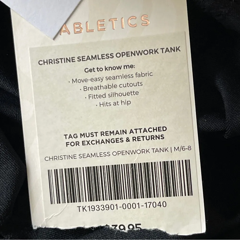 FABLETICS | Black Christine Seamless Openwork Racerback Athletic Tank Top Sz M - Image 9
