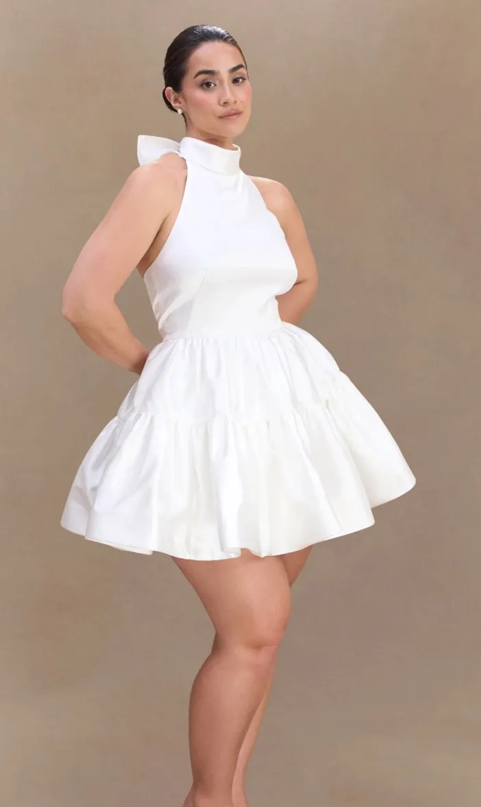 Meshki Dorota Satin Halter Mini Dress  - Image 2