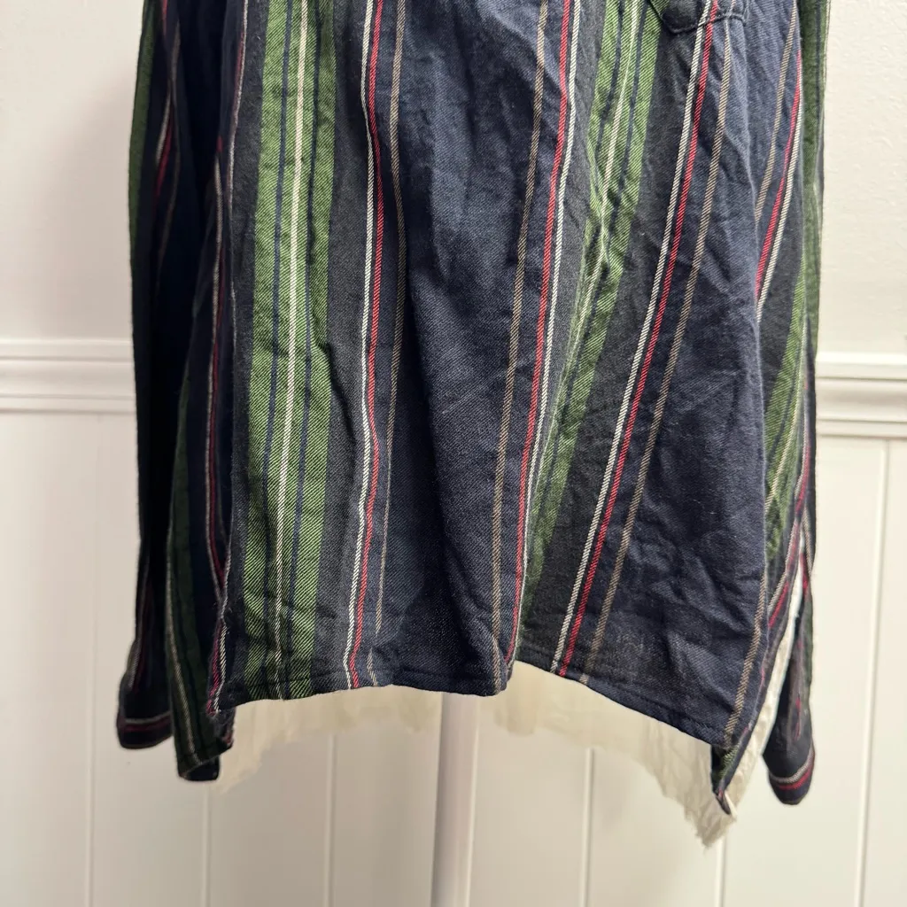 Ulla Johnson Long Sleeve Wool Blend Button Up Blouse Academia Top Striped 8 - Image 5